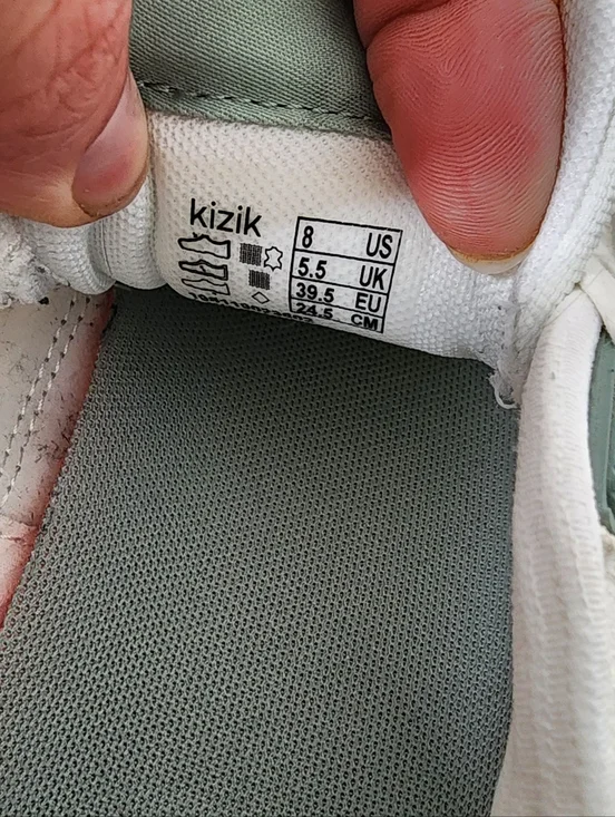 Women's Sage Green & Cream Platform Sneakers - Picture 4 of 5